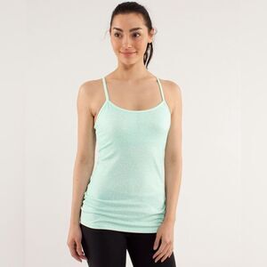 Lululemon Power Y Tank Luon Light Petit Dot Fresh Tea Size 4